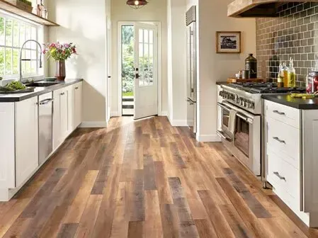 Laminate flooring samples at Sam's Floors showroom
