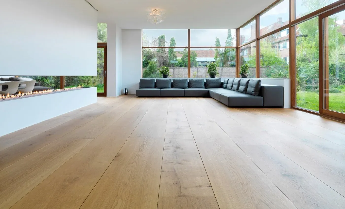 Hardwood flooring in modern living space